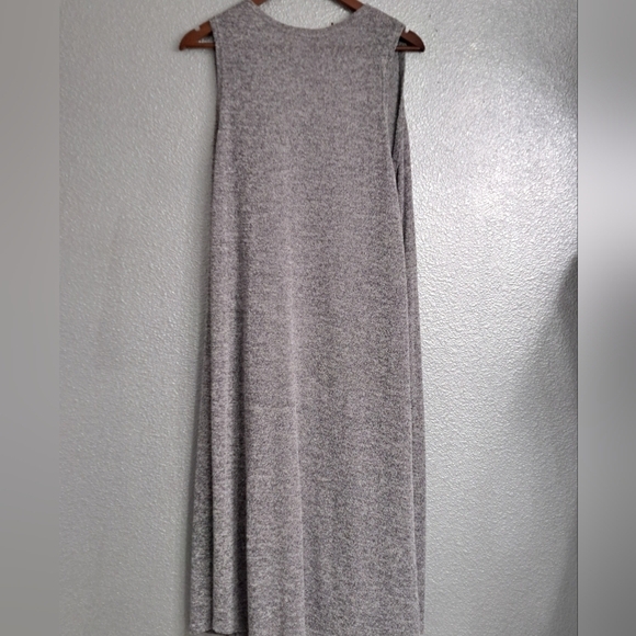 Marled Grey Knit Open Vest  Size M - Picture 9 of 11